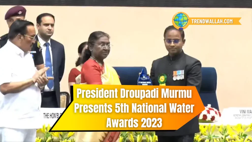 President Droupadi Murmu Presents 5th National Water Awards 2023
