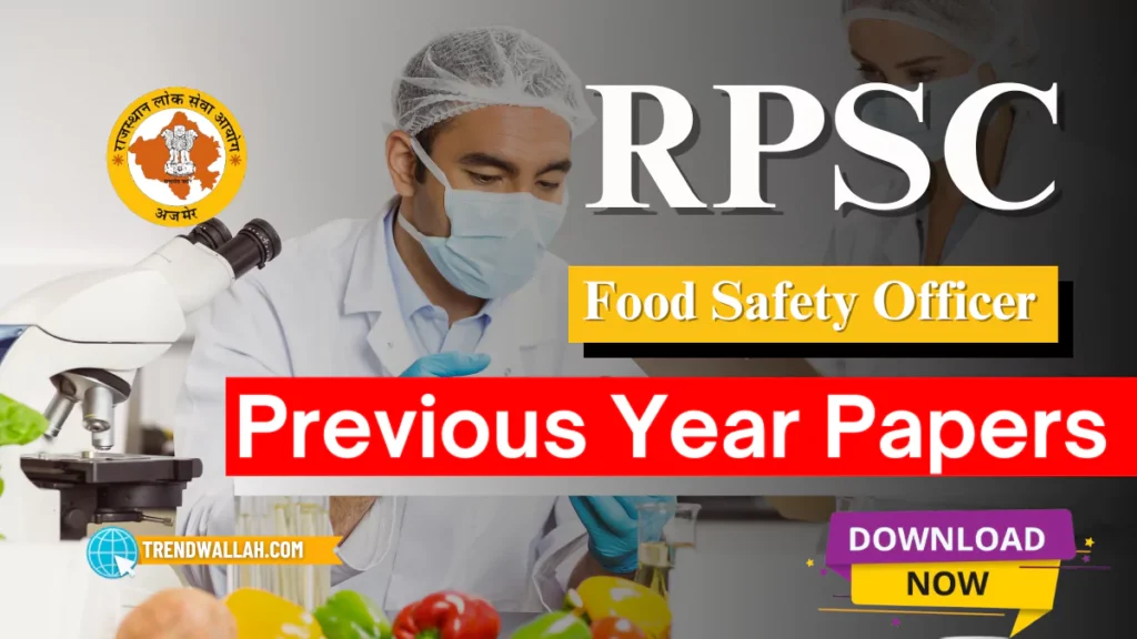 RPSC Food Safety Officer Previous Year Papers