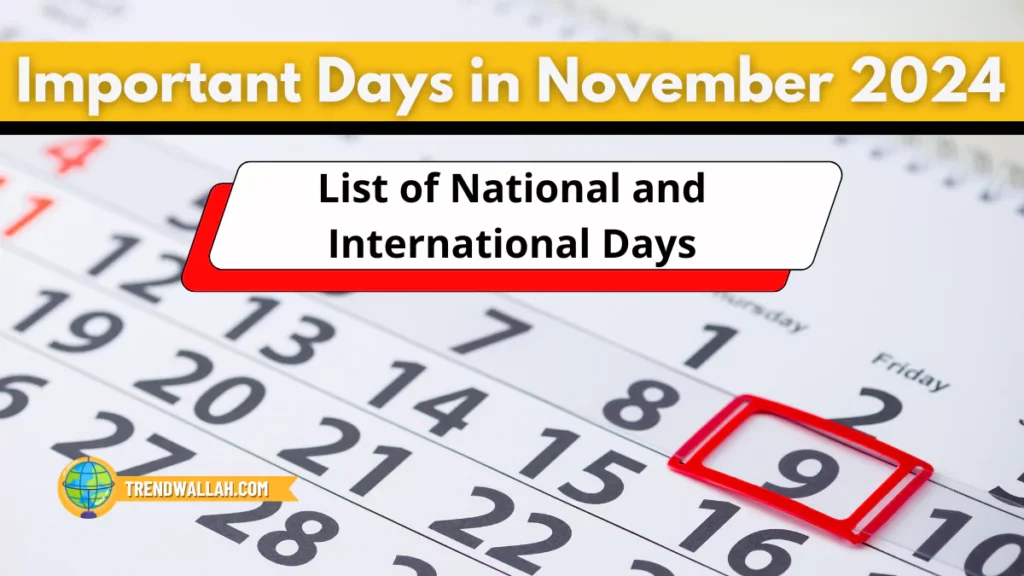 Important Days in November 2024